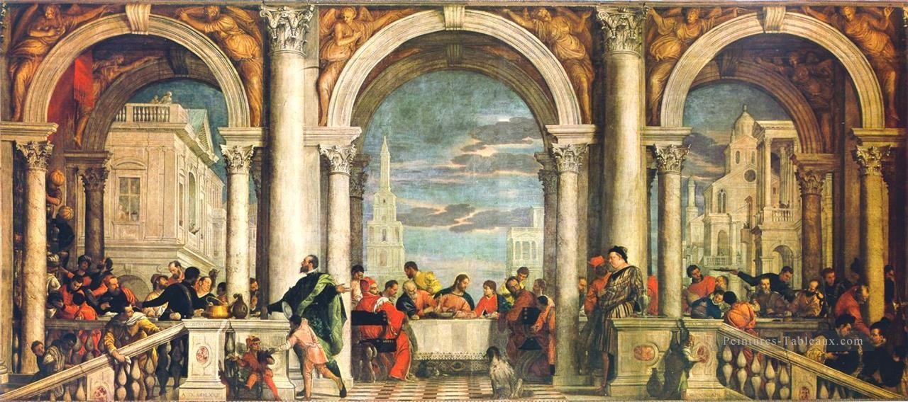 Fête à la Maison de Levi Renaissance Paolo Veronese Peintures à l'huile